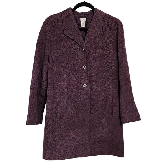 J. Jill vintage purple wool blend jacket 10 - Picture 1 of 6
